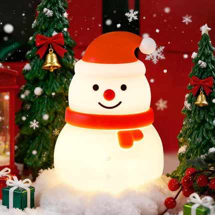 Christmas Snowman Night Light – RGB Modes, Dimmable Nursery & Breastfeeding Nightlight, Hangable