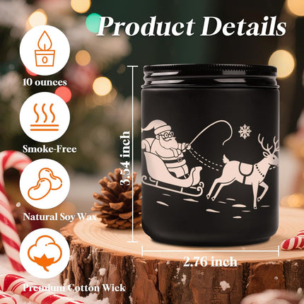 Christmas Citronella Candle 10oz – Scented Soy Wax Holiday Gift for Women & Home