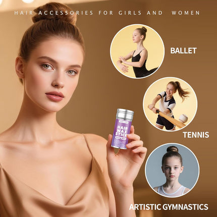 Hair Wax Stick & Slick Back Brush: Tame Flyaways and Frizz for Sleek Styles