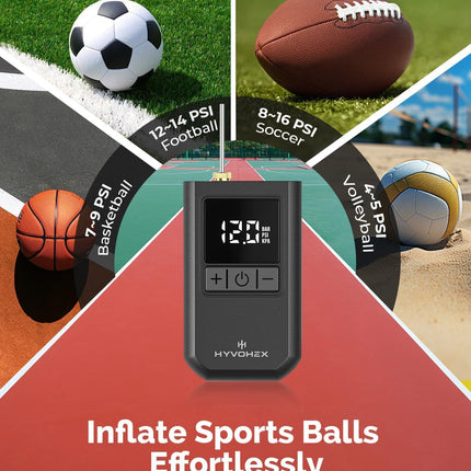 Electric Ball Pump with LED Display Auto Inflator for Soccer Basketball Balls