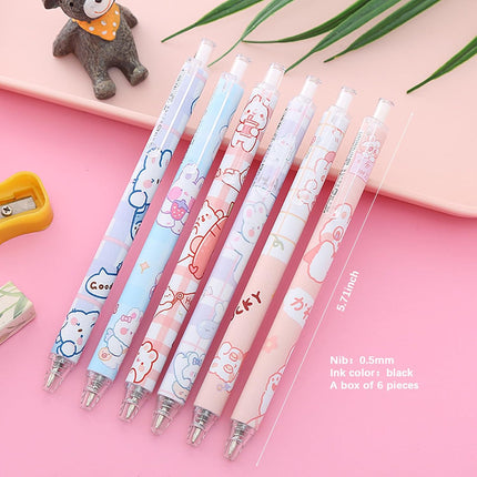 58PCS Cute Rabbit School Supplies – Kawaii Stationery, Notebook, Gel Pens & Stickers