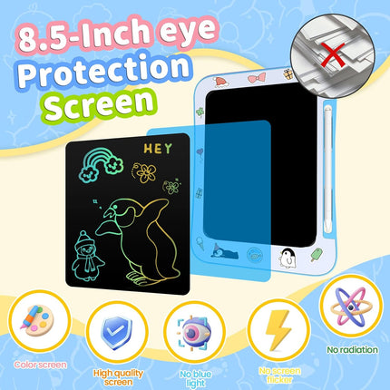 2 Pack Genialba LCD Writing Tablet for Kids Colorful Drawing Board Penguin Rabbit