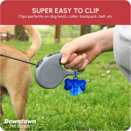 Leak-Proof Dog Waste Bags with Bone Dispenser – 180 Count, Rainbow & Paw Prints