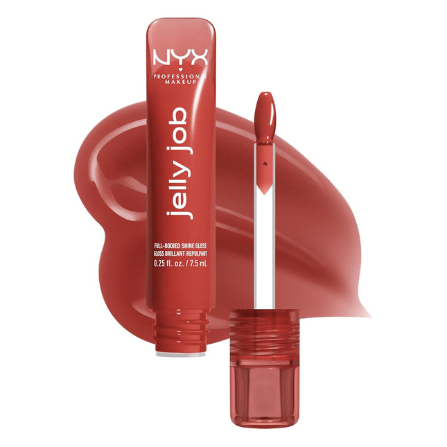 MAKEUP Jelly Job Lip Gloss – Full-Bodied, Hyper-Glossy, Spice Brown