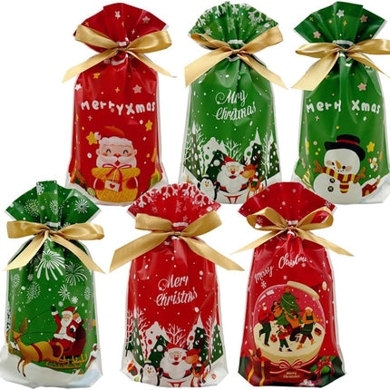 24PCS Christmas Treat Bags – Santa Gift Candy Party Favor Wrapping Bags
