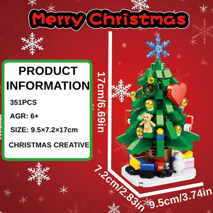 Mini Christmas Tree Building Blocks – DIY Holiday Set for Kids & Adults