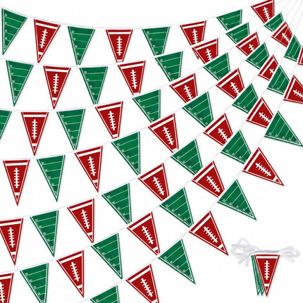 30 Ft Football Triangle Flag Banner 25 Pennants Game Day Birthday Party Decorations