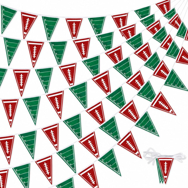 30 Ft Football Triangle Flag Banner 25 Pennants Game Day Birthday Party Decorations