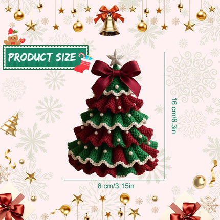 DIY Crochet Christmas Tree Kit – Handmade Ornaments Craft Set for Beginners