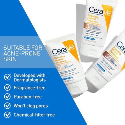Hydrating Mineral Sunscreen SPF 30 – Sheer Tinted, Zinc & Titanium