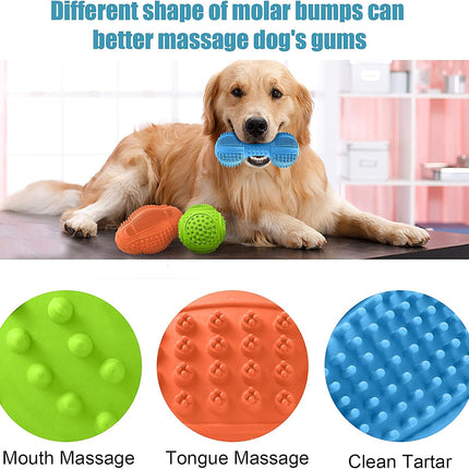 3 Pack Dog Chew Toys for Aggressive Chewers Teeth Cleaning & Gum Massage