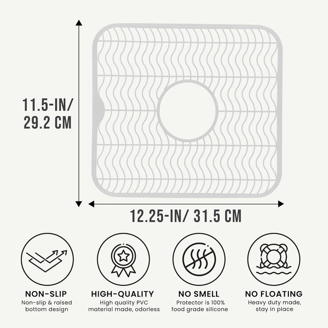 2-Pack Sink Protectors – 12"x11" Dish Rack, Scratch & Stain Guard