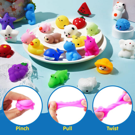 Mochi Squishy Toys Set – 25 Pack Mini Kawaii Stress Relief Party Favors