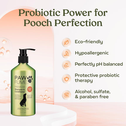 1-Pack Dog Shampoo & Conditioner – Probiotic, pH-Balanced, Silky Soft Coat
