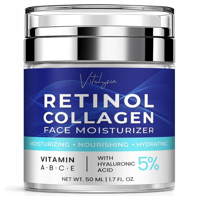 Face Moisturizer for Aging Skin – Retinol, Collagen & Hyaluronic Acid