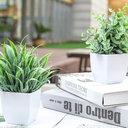 2-Pack Artificial Potted Plants for Desk, Home, Laundry Room, and Bathroom