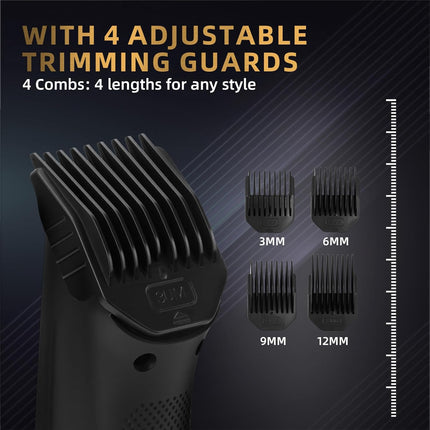 Men Pubic Hair Trimmer Manscape Body Groomer Ceramic Blade USB-C Rechargeable