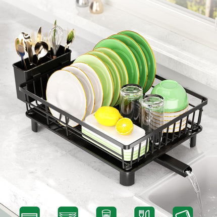 Dish Drying Rack for Kitchen Counter, Anti-Rust Stainless Steel Drainer