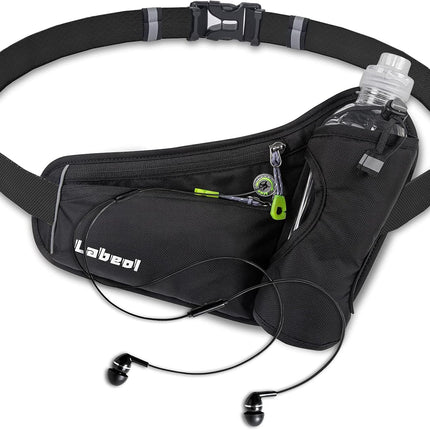 Waterproof Hydration Waist Pack with Bottle Holder, Adjustable Running Fanny Pack