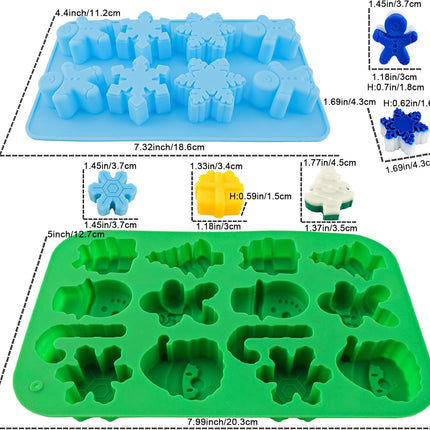 Christmas Silicone Molds – Tree, Santa, Candy & Chocolate Baking Molds