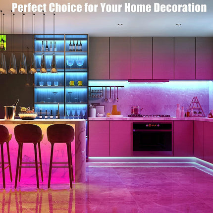 50ft RGB LED Strip Lights – Bluetooth Smart App & Remote Control