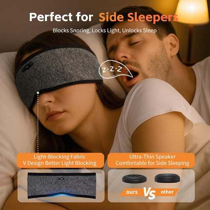 Bluetooth 6.0 Sleep Headphones Headband 20H Playtime Sports Wireless Audio