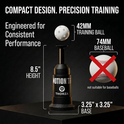 Thorza Motion Tee Popper Baseball Training System with 4 Balls for Solo Batting Practice