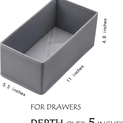 3PCS Fabric Drawer Organizers, Foldable Closet Bins for Socks & Underwear