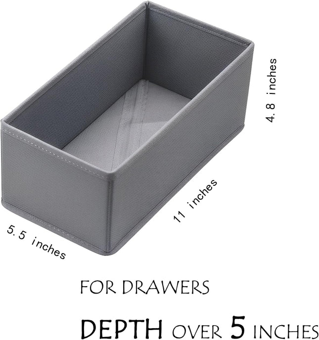 3PCS Fabric Drawer Organizers, Foldable Closet Bins for Socks & Underwear
