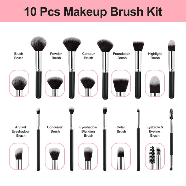 13-Pc Makeup Brush Set – Premium Kit with Sponges, Gift for Women & Teens