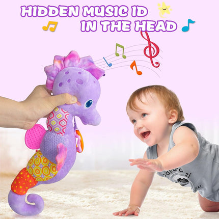 Baby Girl Musical Plush Toy – Rattle Stuffed Animal for 0–6 Months