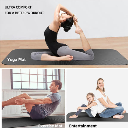 Foldable Treadmill Mat for Exercise Bike Elliptical Rowing Machine Floor Mat