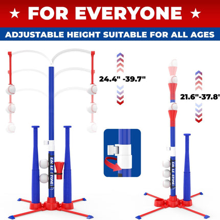 3-in-1 Toddler T-Ball Set – Bats, Adjustable Tee & Ball Launcher for Kids
