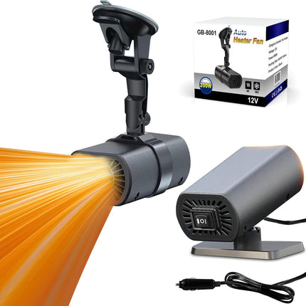 Portable Car Heater for Winter – 12V, 200W, Cigarette Lighter Plug for Defrost & Defog