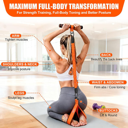 Foot Pedal Exercise Bands with Handles for Men Women Full Body Workout