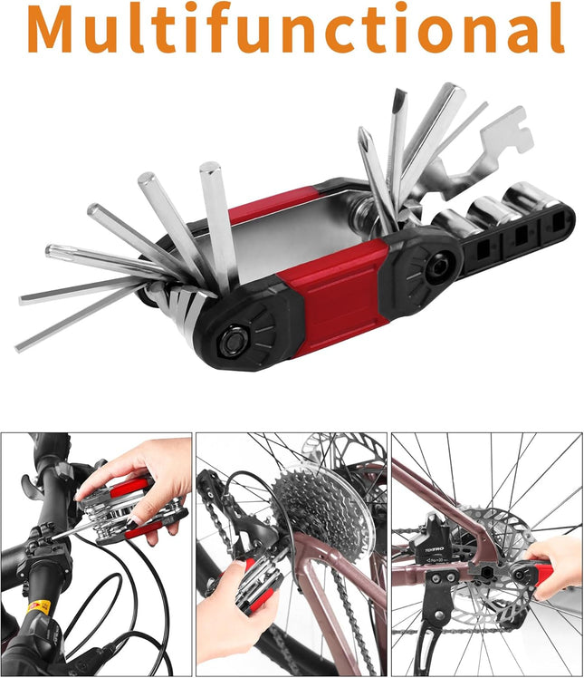 Bicycle Repair Kit – Tire Patches, Mini Pump & Chain Wrench for Bikes