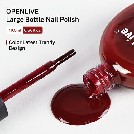 Dark Red Nail Polish 16.5ml Quick Dry Long Lasting Shine Nail Art