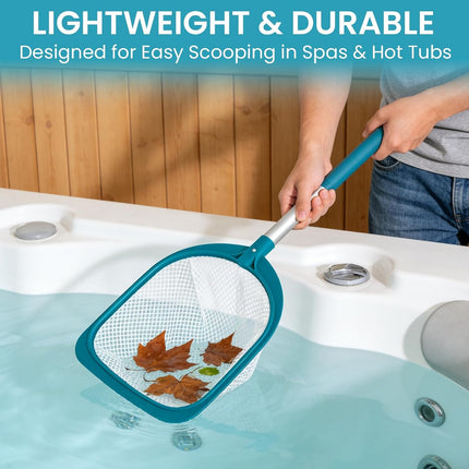 Hot Tub Spa Leaf Skimmer Net, Ultra Fine Mesh with Aluminum Pole, Pool Debris Net