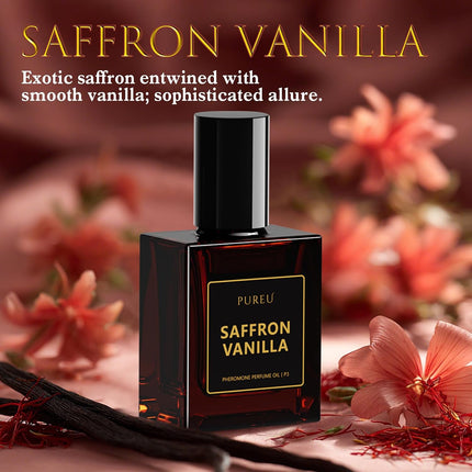 Saffron Vanilla Pheromone Perfume for Women, 10ml Long-Lasting Roll-On Fragrance