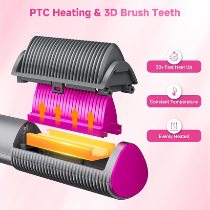 Portable Hair Straightener Comb 30S Fast Heat Dual Voltage Travel Tool