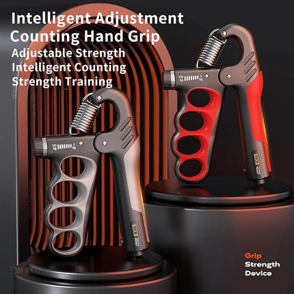 Hand Grip Strengthener with Adjustable Resistance & Digital Counter for Athletes