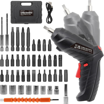 Electric Cordless Screwdriver Kit – Small Drills for Furniture & Cabinets