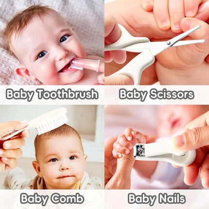 Baby Grooming Kit – Safety Hair Brush, Comb, Nail Clipper & Nasal Aspirator