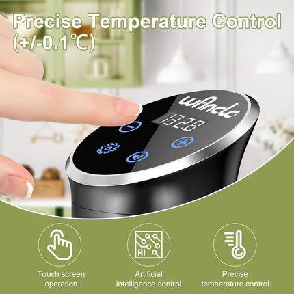 Wancle 1100W Sous Vide Immersion Circulator with IPX7 Waterproof Design