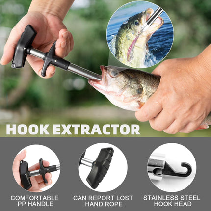Fishing Fillet Knife Set for Beginners, Pliers, Measuring Tape & Non-Slip Grip Knife