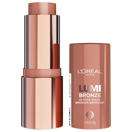 Lumi Bronze Le Stick Soleil Bronzer Stick, Cream-to-Powder Sunkissed Glow, 100 Rosé