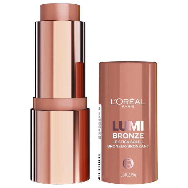 Lumi Bronze Le Stick Soleil Bronzer Stick, Cream-to-Powder Sunkissed Glow, 100 Rosé