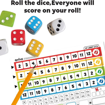 Fast Family Dice Game Strategy Party Game Ages 8+ 2-5 Players Travel Fun