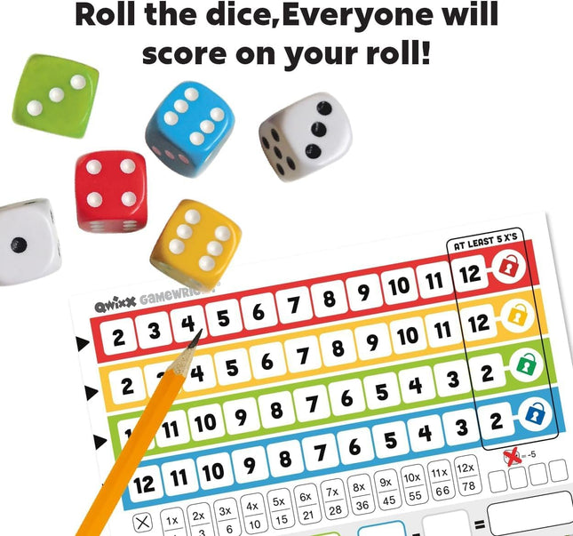 Fast Family Dice Game Strategy Party Game Ages 8+ 2-5 Players Travel Fun