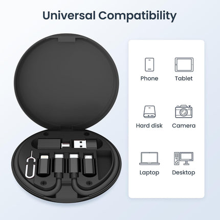 6 in 1 USB C Charging Adapter Kit with 100W Cord Micro USB Converter Data